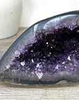 Natural Amethyst & Agate Stone Geode with polished Shell - STGE0082