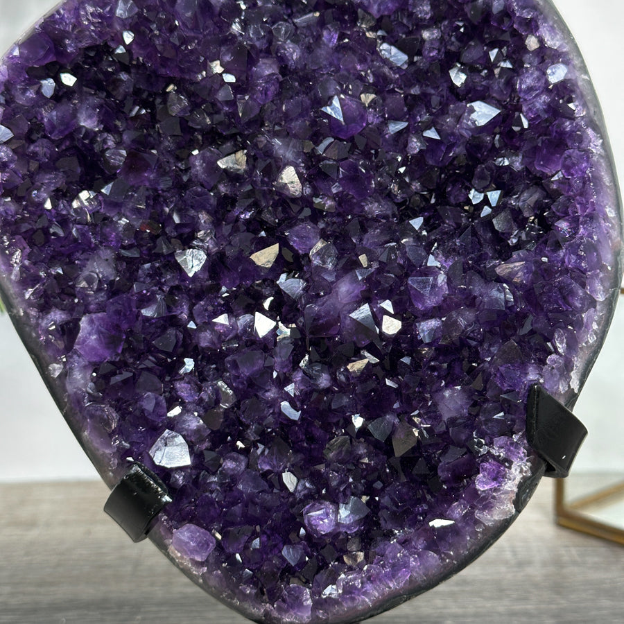 Amethyst Crystal Cluster on Stand - Purple Mineral Display for Home Decor - MWS2639