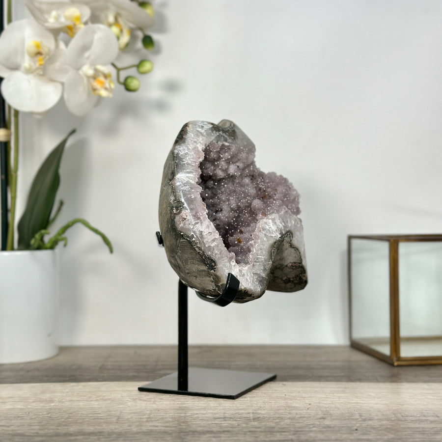 Amethyst Geode with Sugar Sparkling Crystals - MWS2691