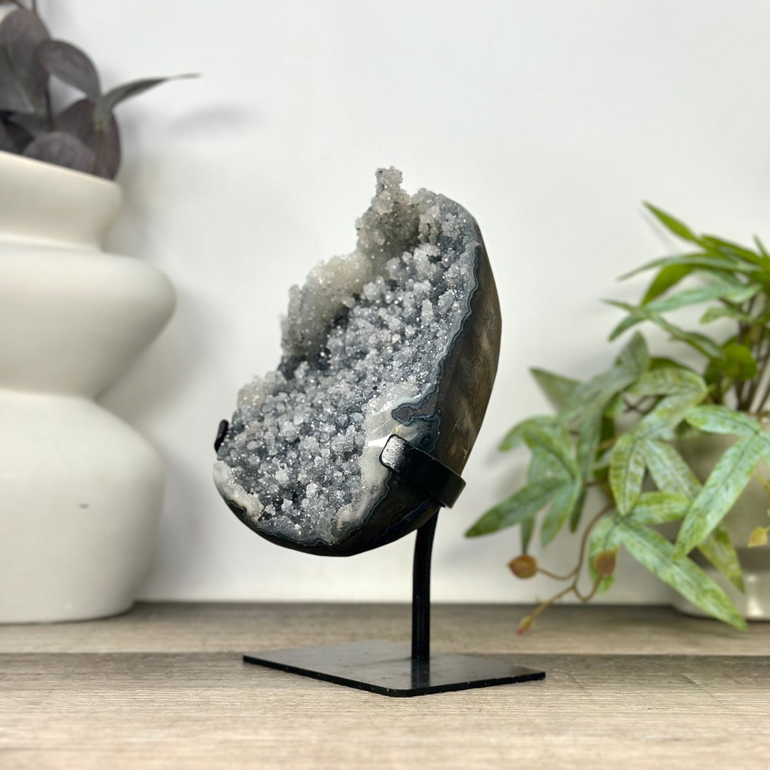 Uruguayan Grey Quartz with Micro Stalactites Formations - MWS3295
