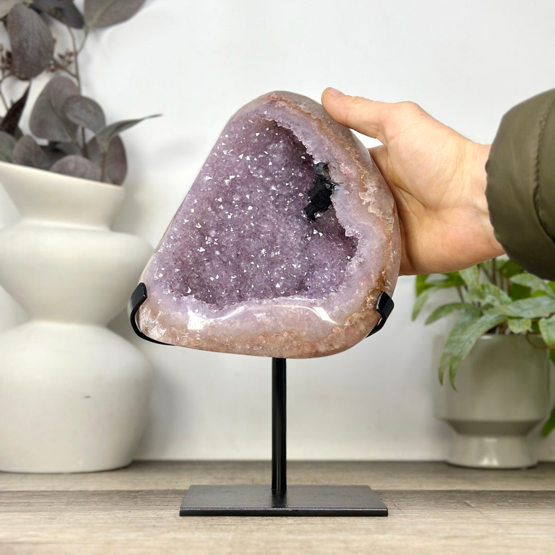 Uruguayan Amethyst Geode with Stunning Agate Shell - MWS3388