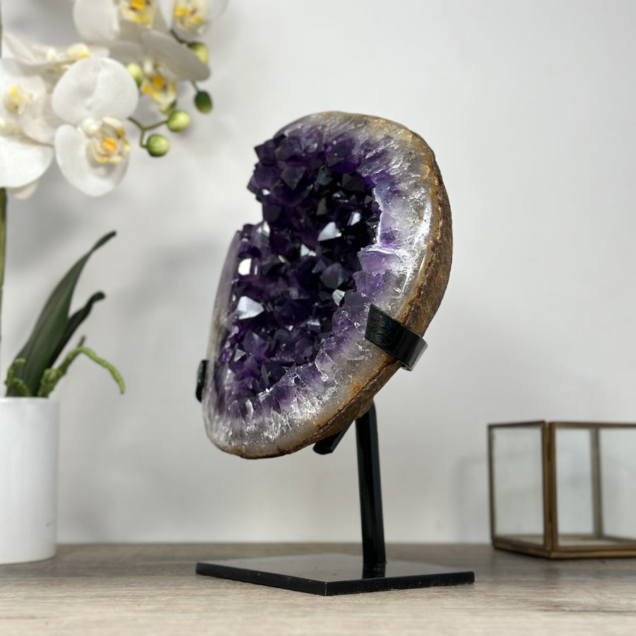 A Grade Amethyst Crystal Cluster with Large Deep Purple Crystals - MWS2032
