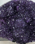 Deep Purple Amethyst Cluster on Metal Stand – Stunning Crystal Statement - MWS2737