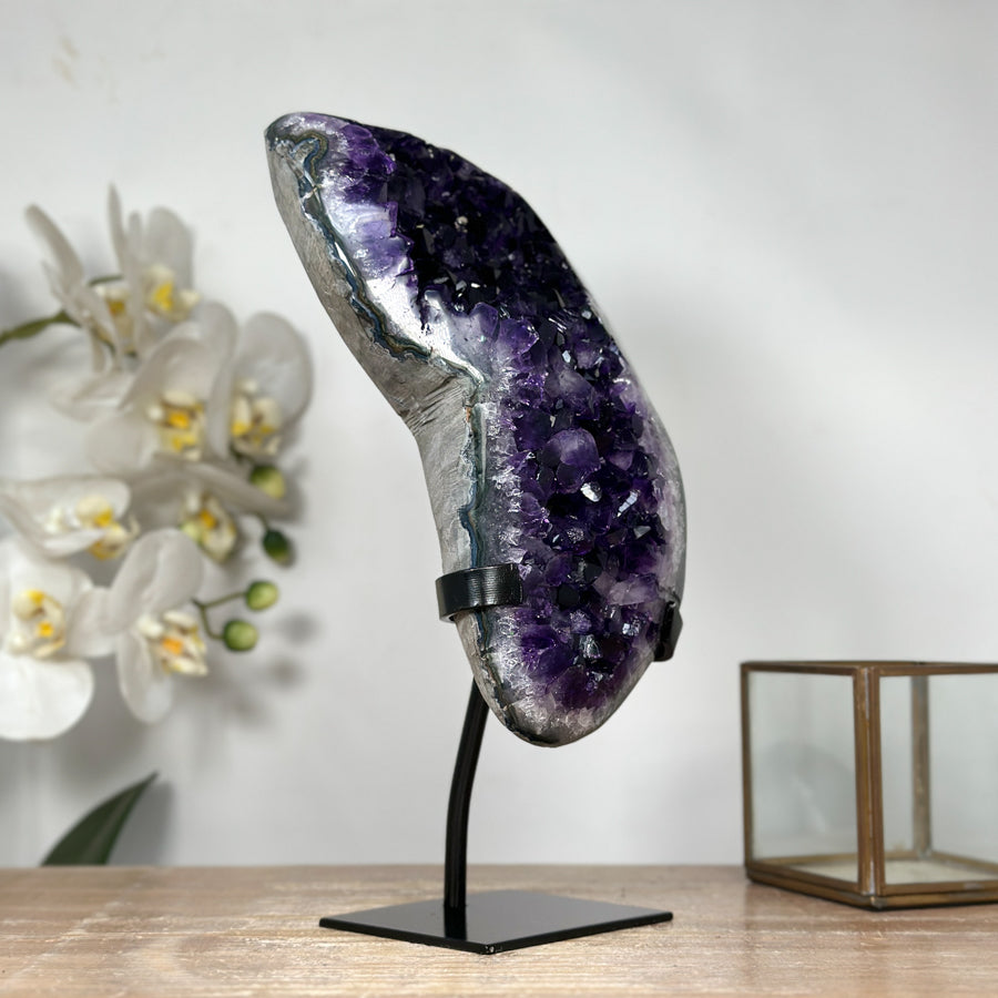 Deep Purple Amethyst Geode, Top Quality Uruguayan Amethyst Geode - MWS1822