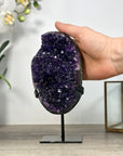 Deep Purple Amethyst Cluster With Green Jasper Shell – Unique Crystal Display Piece for Altar Decor - MWS2492