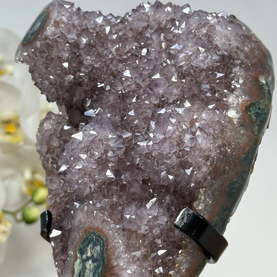 Outstanding Natural Amethyst &amp; Crystal Specimen with Stalactite Formation - MWS1473