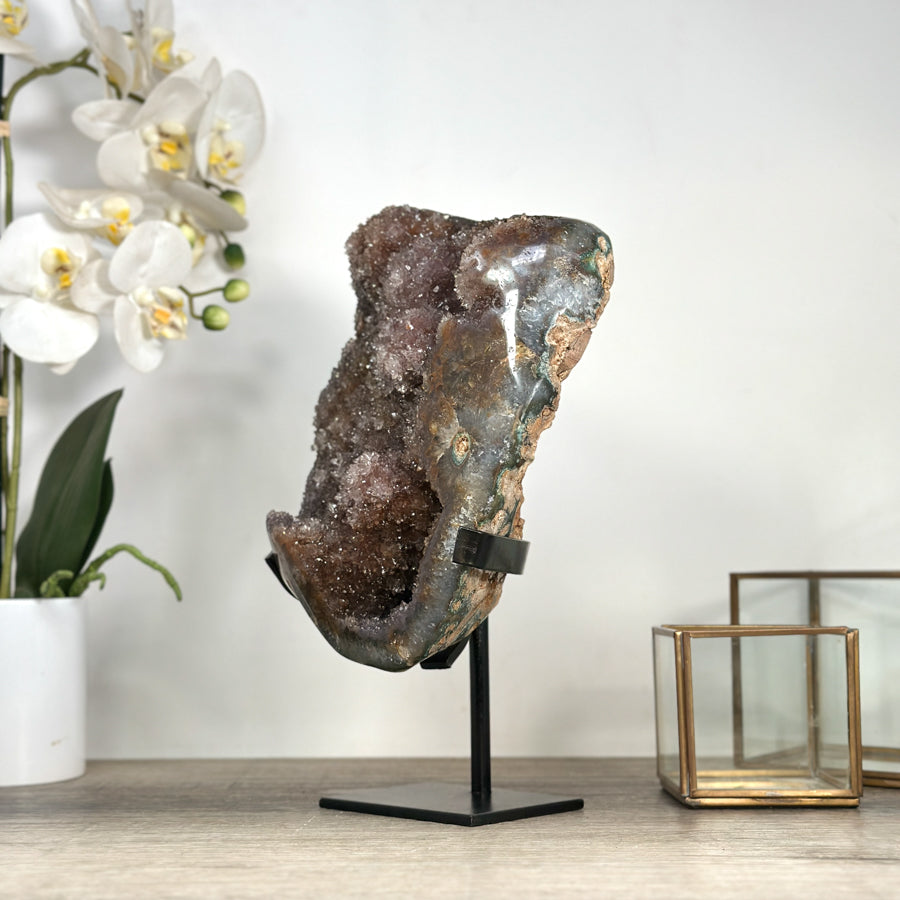 Large Natural Citrine Crystal Cluster – Golden Statement Piece for Home Décor - MWS2396