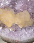 Natural Spirit Amethyst Cluster with Huge Calcite Formation - MWS0433