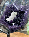 Huge Natural Deep Purple Amethyst Geode on Stand - MWS3077