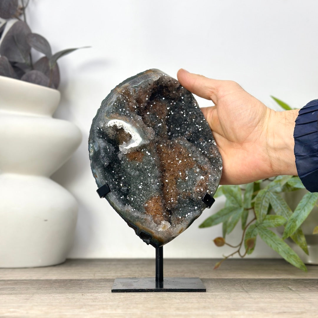 Top Grade Natural Amethyst Stalacite Formation with Agate Shell - MWS3301