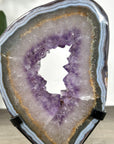 Blue Banded Agate & Agate Geode Slice Portal - MWS2910