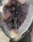 Natural Agate Geode with Beautiful Quartz Crystal Interior - MWS3216