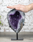 Dazzling Amethyst Geode with Green Agate Shell - Perfect for Upscale Interiors - MWS0332