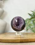 Amethyst & Banded Agate Sphere Geode with Crystal Cavity - SPH0227