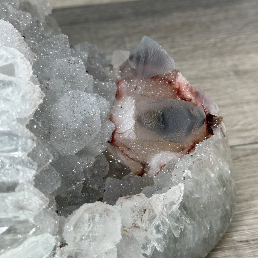 Quartz Sugar Druzy Stone Geode Centerpiece - STGE0028