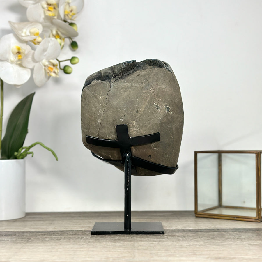 Black Amethyst Crystal Formation – Unique Mineral Display Piece - MWS2825