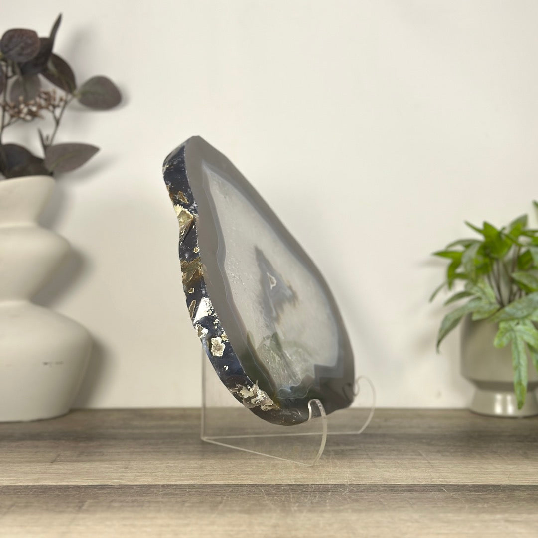 XL Blue Banded Agate Slice - SLC0025