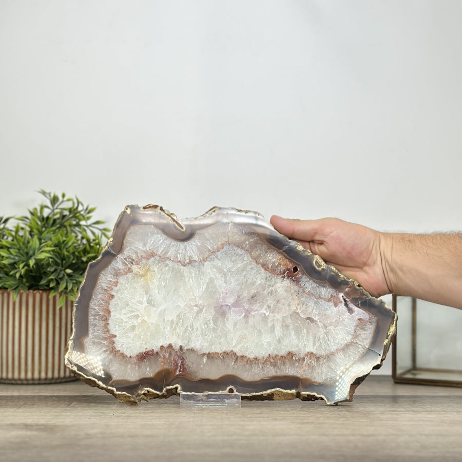 Uruguayan Quartz Stone Polished Slice - SLC0014