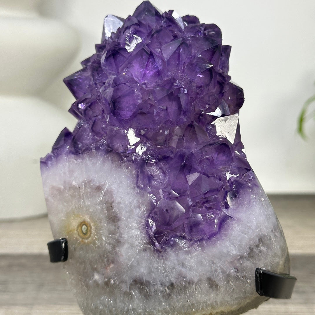 Uruguayan Amethyst Cluster with Large &amp; Shinny Crystals - MWS3308