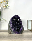 Raw Amethyst Geode with Deep Purple Crystal Cluster - CBP1227