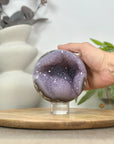 Natural Amethyst Druzy & Agate Sphere Geode - SPH0162