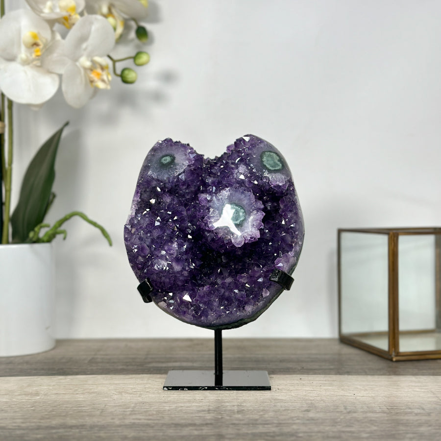 Uruguayan Amethyst Cluster with Stalactite Crystal Formations - MWS2687