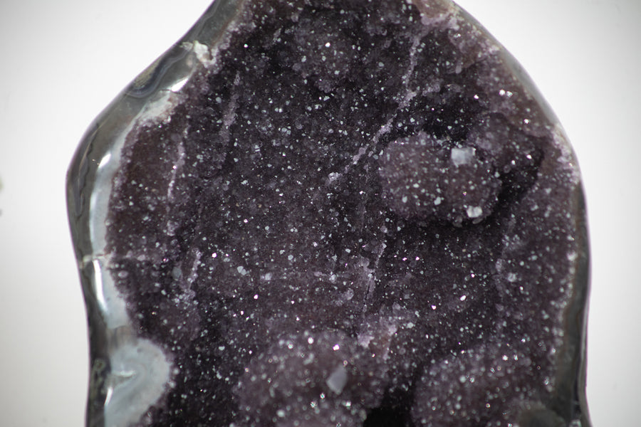13 lb , 13,8 in High Large Natural Amethyst Crystal Geode Full of Stalactites - MWS0348