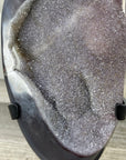 Blue Agate Geode with Druzy Crystals - Metal Stand included - MWS3347