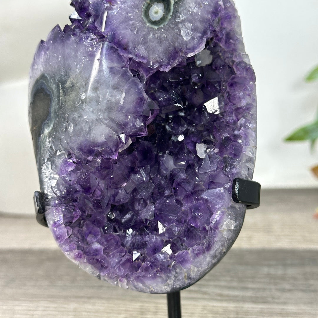 Amethyst Crystal Stone with Stalactite Eyes Fomations - MWS3271