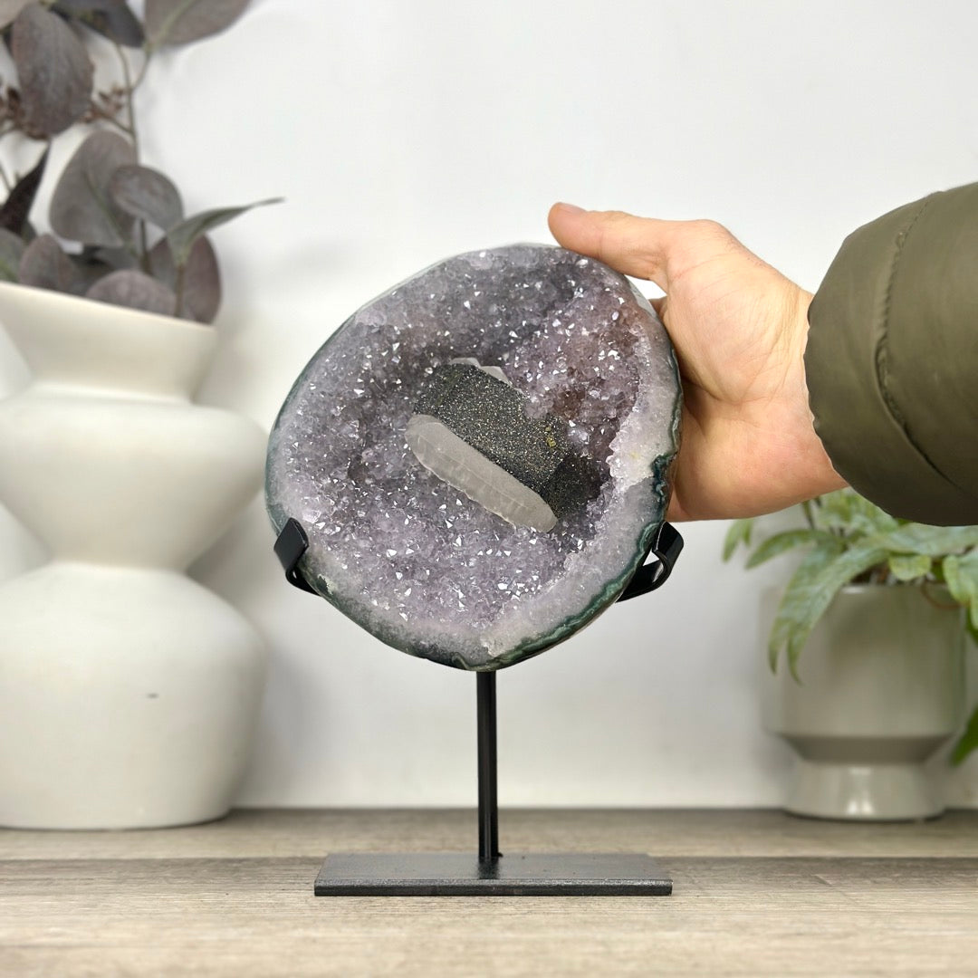 Collection Grade Amethyst Geode with Calcite Formation - MWS3381