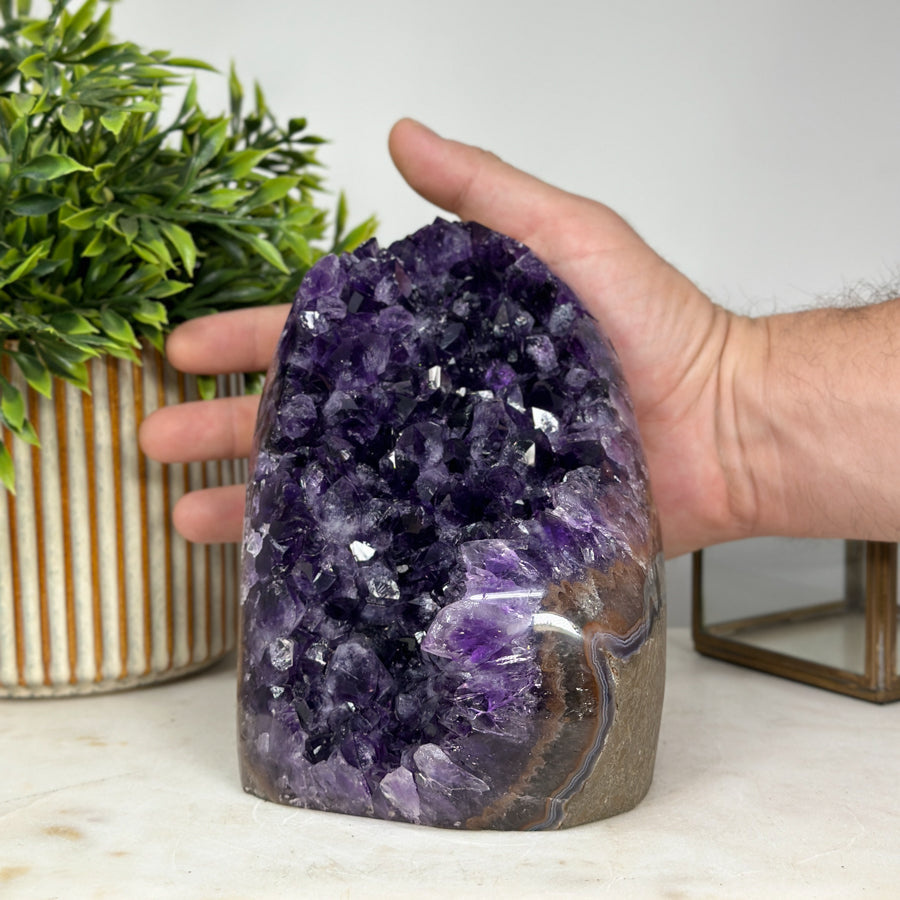 Exotic Natural Amethyst Cathedral with Quartz Shell - CBP1012