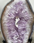 Natural Amethyst Slice Portal with Metallic Stand - MWS2228