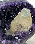 Amethyst Geode with Calcite Centerpiece on Stand for Collector Display - MWS2612