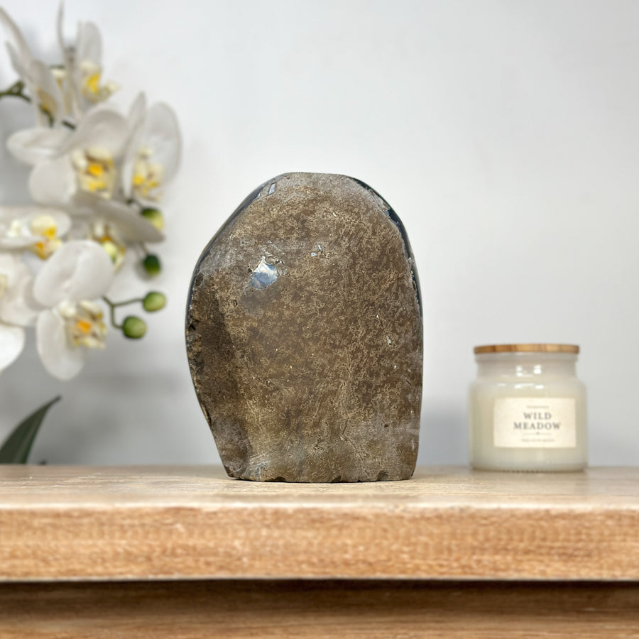 Deep Purple Amethyst Cathedral with Agate Inclusion - CBP1117