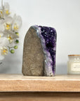 Deep purple Amethyst Geode - Cuted Self Standing Base - CBP1133