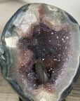 Natural Agate Geode with Beautiful Quartz Crystal Interior - MWS3216