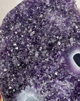 Huge Natural Uruguayan amethyst Cluster with Stalactite Eyes on Metal Stand - MWS2996