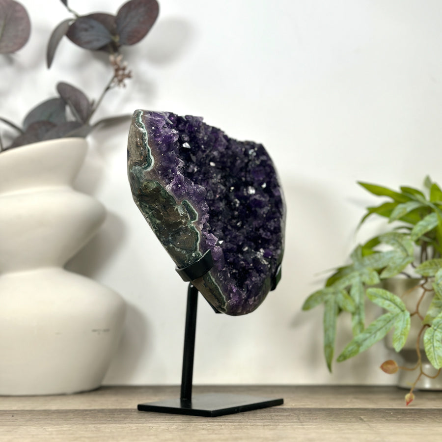 Natural uruguayan Amethyst Geode on Stand - MWS3164