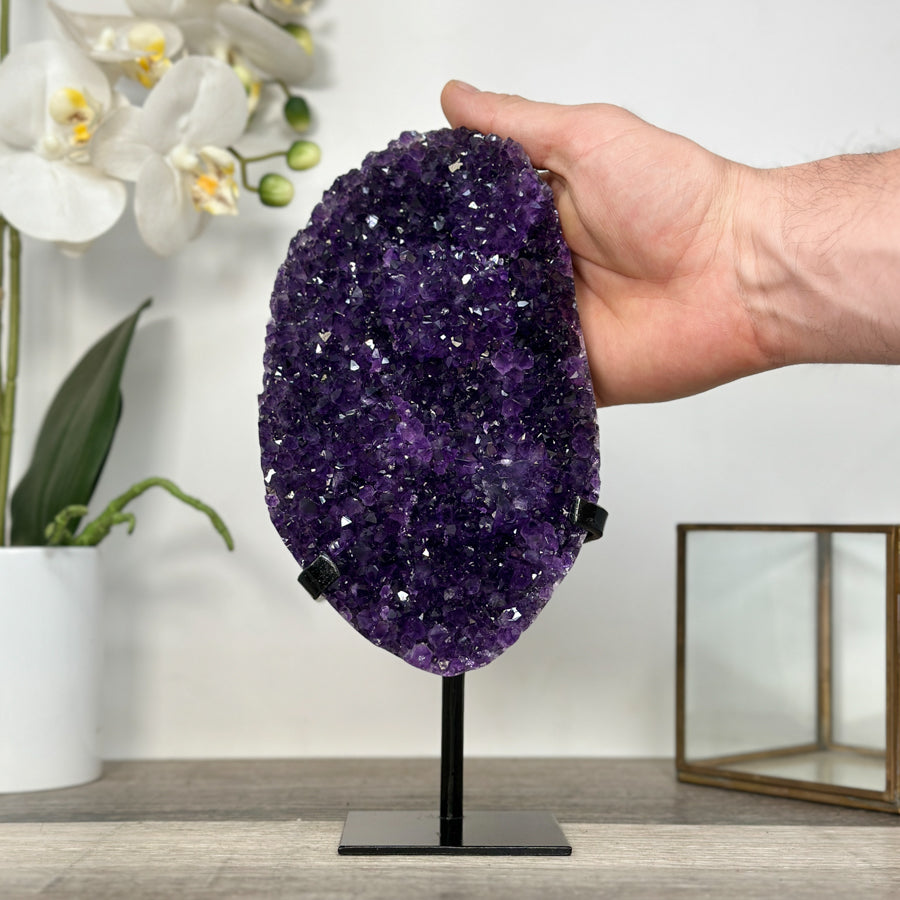 Uruguayan Amethyst Crystal Cluster on Stand - MWS2635