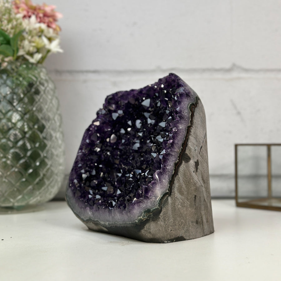 Amethyst Cathedral with Polished Edges– Deep Purple Crystal Geode from Uruguay - CBP1205