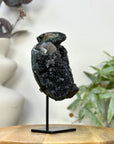 Black Amethyst Galaxy Geode with Calcite Formations - MWS3259