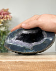 Natural Amethyst Geode with Polished Agate Shell - STGE0003