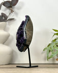 Natural Agate & Amethyst Geode on Metal Stand - MWS3180