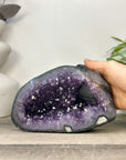 Natural Amethyst Geode with Calcite Inclusion from Uruguay - STGE0064