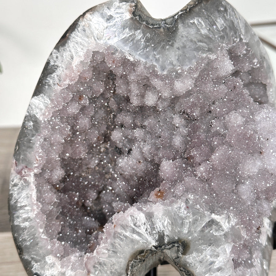 Amethyst Geode with Sugar Sparkling Crystals - MWS2691