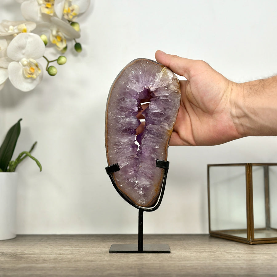 Natural Amethyst Stone Portal on Stand - MWS3013