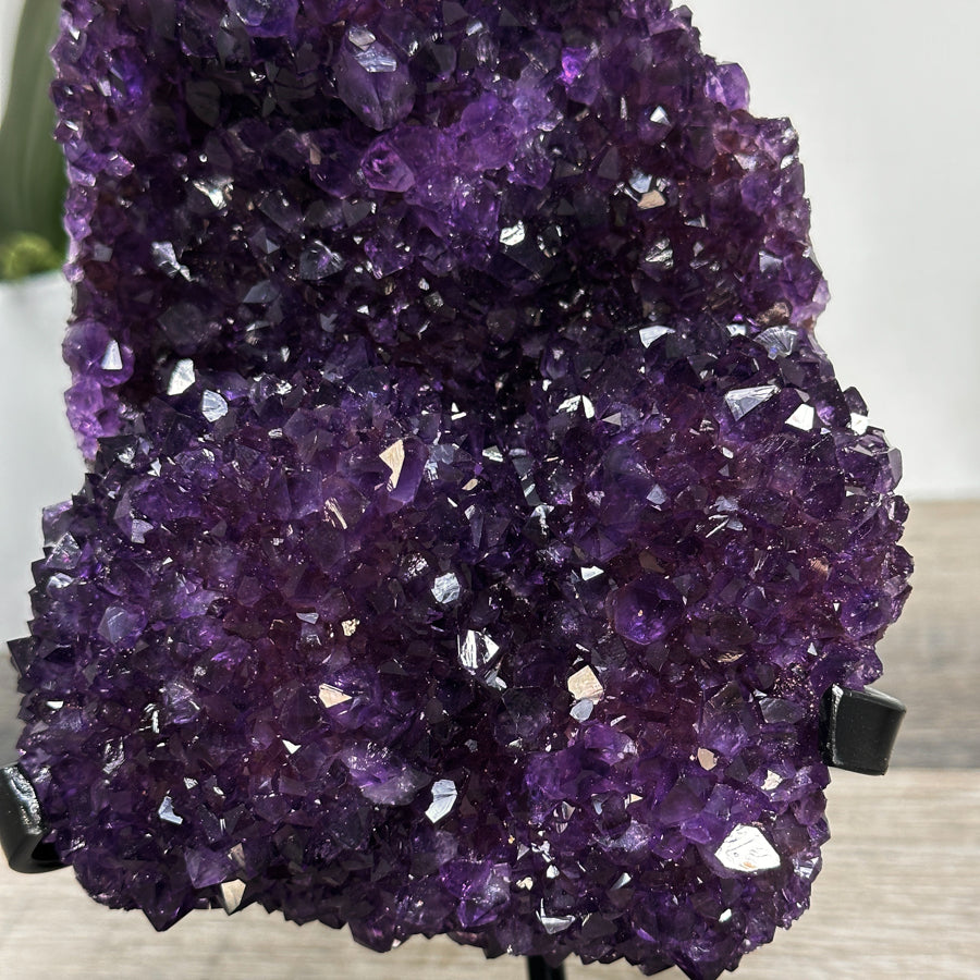 Purple Amethyst Cluster on Stand - Home or Office Display Specimen - MWS2631