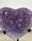 Amethyst & Quartz Stone Heart Carving - HST0332