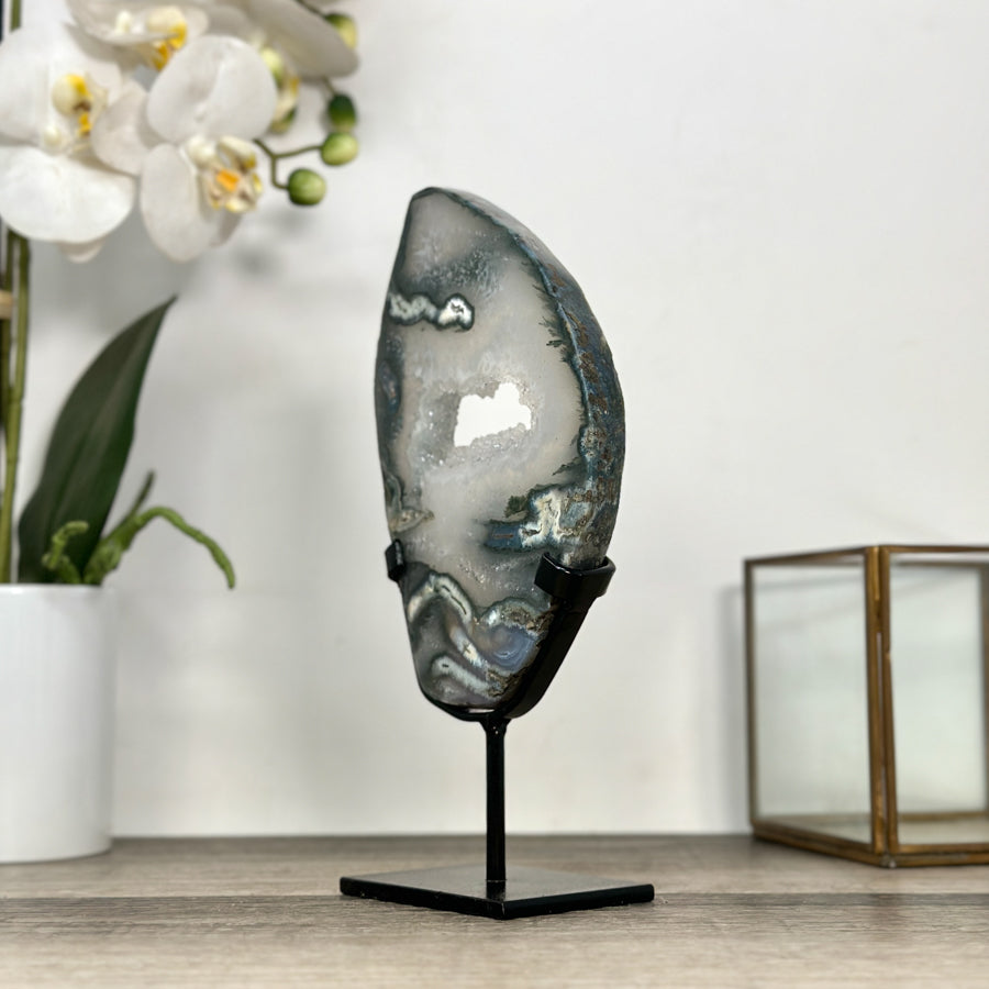 Quartz &amp; Green Jasper Stone Portal on Stand - MWS2857
