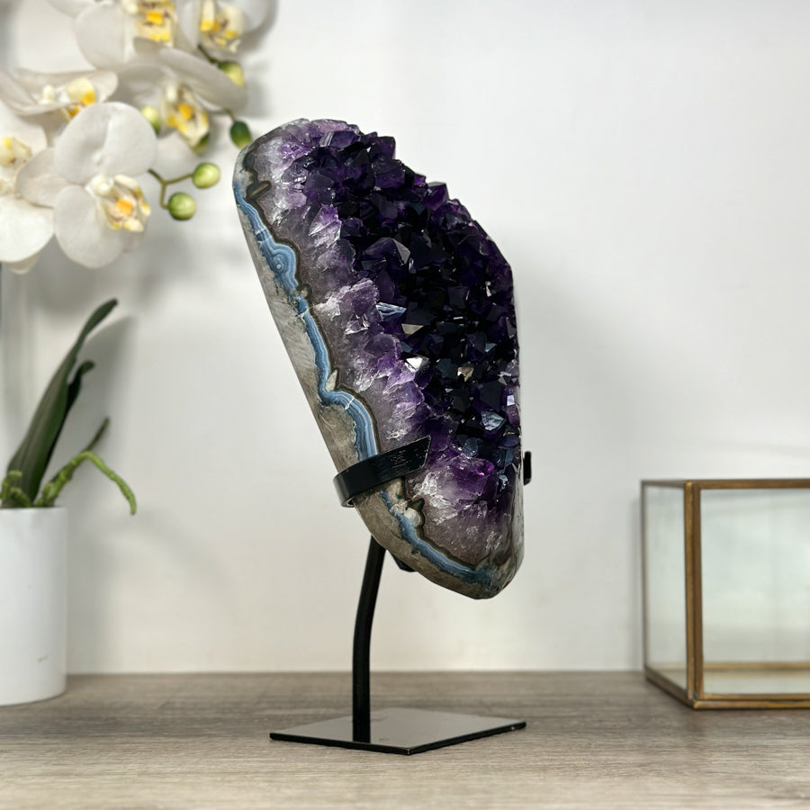 Natural Top Grade Amethyst Cluster – Premium Purple Crystal Accent for Meditation Space Decor - MWS2594